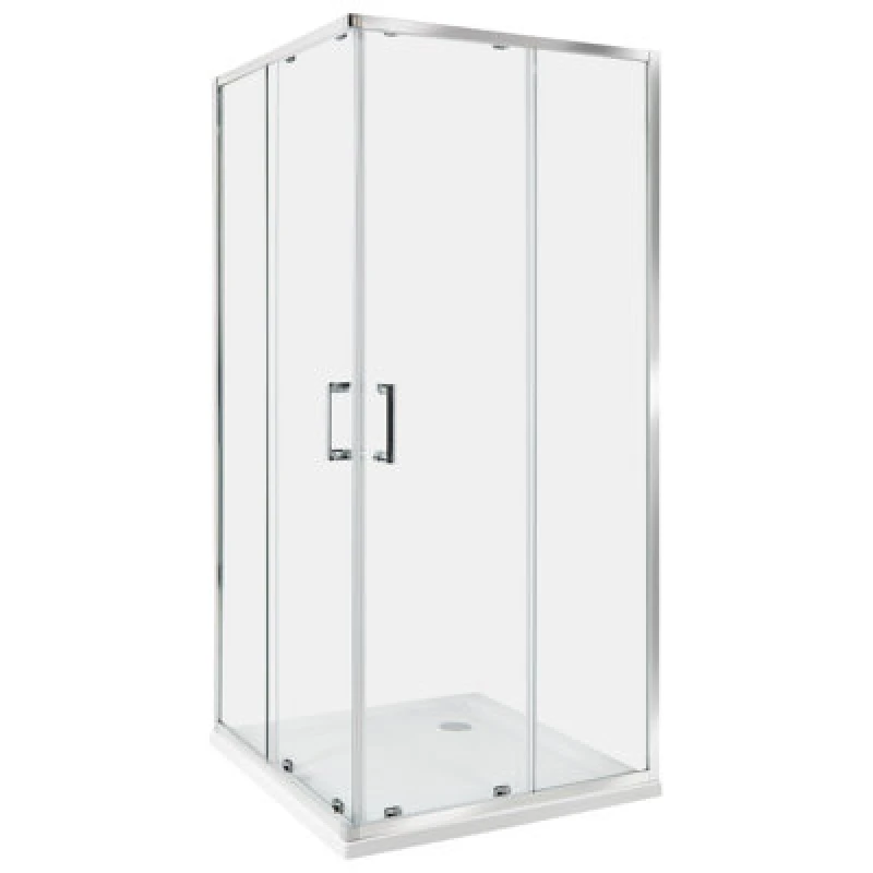 Image of Beliani Shower Enclosure Tela 900 X 900 X 1850 mm Silver