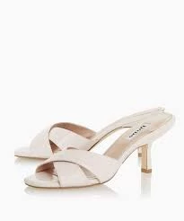 Image of Dune Multicoloured 'Marnie' Mid Kitten Heel Mules - 3