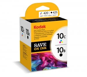 Image of Kodak 10C Tri Colour and 10B Black Ink Cartridge