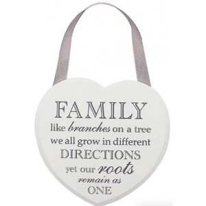 Grey and White Heart Plaque - Tree Of Life