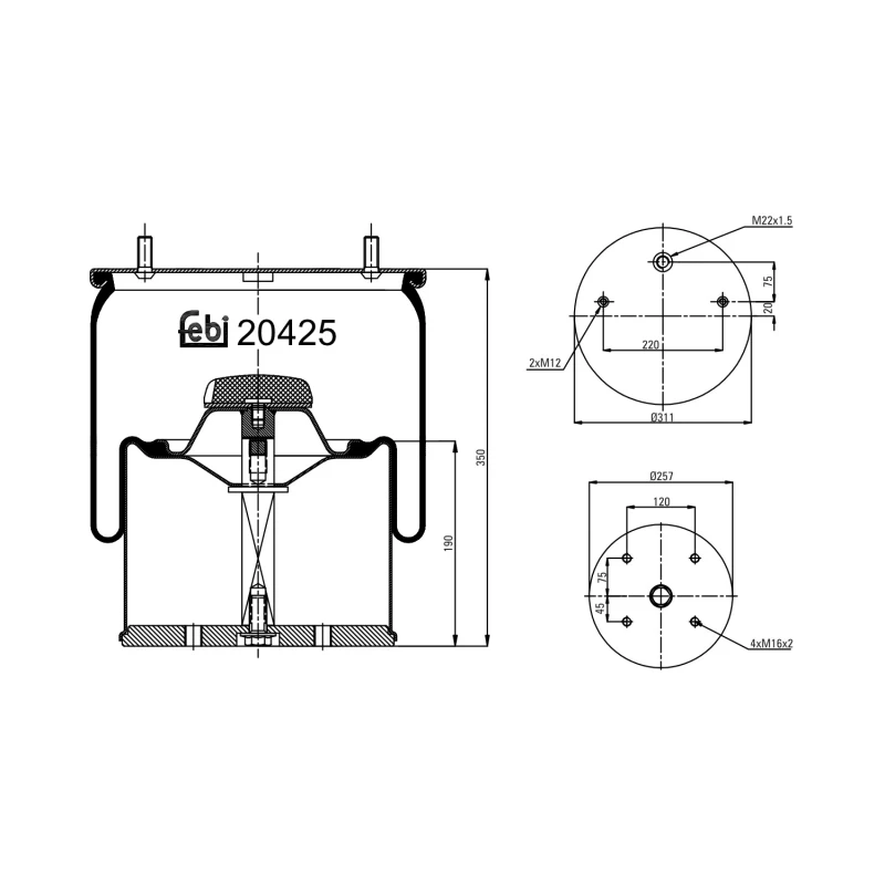 Image of FEBI BILSTEIN 20425 Boot, air suspension Boot,air suspension (324)