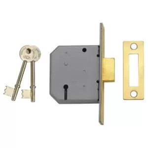 Union J2177-PL-2.50 2177 3 Lever Mortice Deadlock Polished Brass 6...