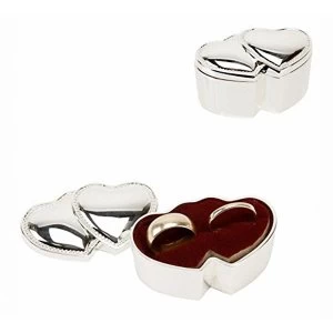 image of Sophia Silverplated Entwined Hearts Ring Box