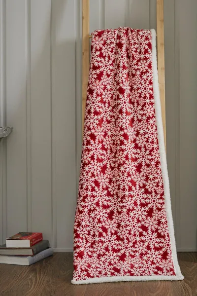 Image of Flakes Red Throw