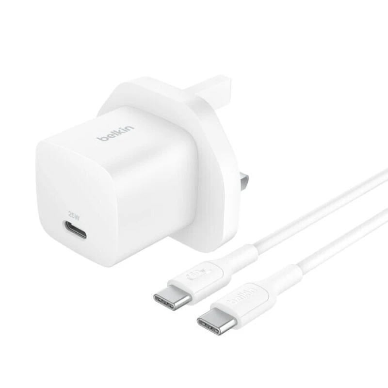 Image of Belkin 25W USB WCHARGE W WHT 1M C-C CABLE