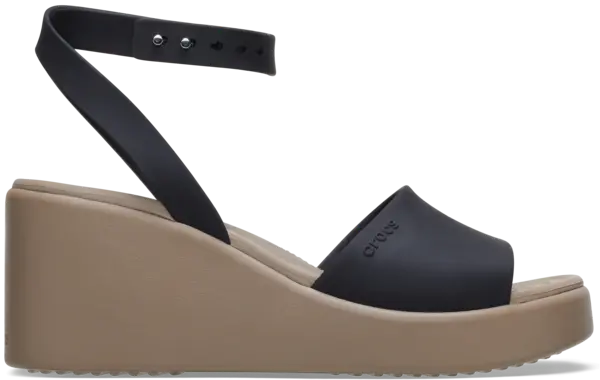 image of Crocs Women Brooklyn Ankle Strap Sandals Black / Mushroom 4