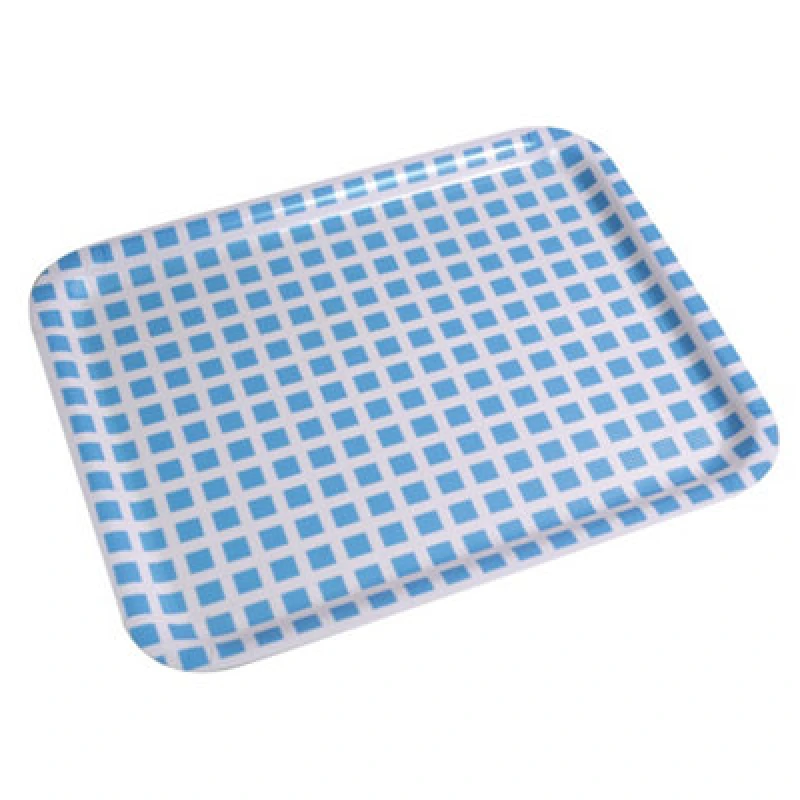 Image of Loops Durable Non Slip Lap Tray - Lightweight Easy to Clean Meal Tray - Blue and White White