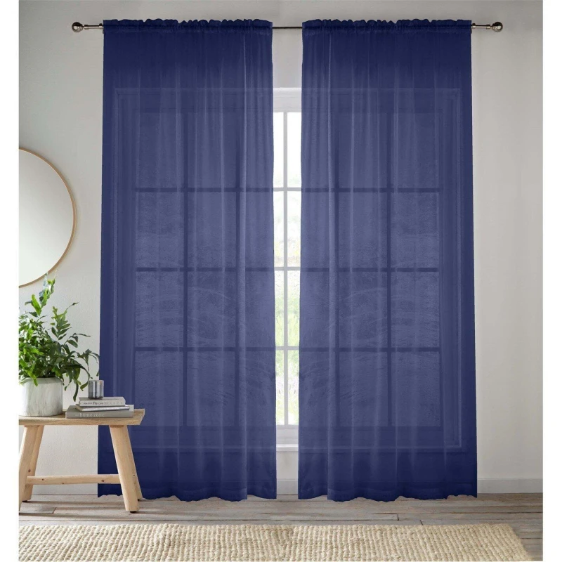 Image of Pair of Crystal Plain Voiles Gold 145X229 OH14527