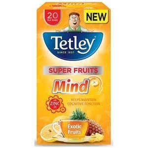 image of Tetley Super Fruits Tea Mind Exotic Fruits with Zinc Pack of 20 Tea