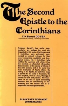 Image of A Commentary on the Second Epistle to the Corinthians by C. K Barrett Book