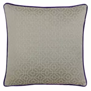 Image of Paoletti Belsize Polyester Filled Cushion Taupe/Purple