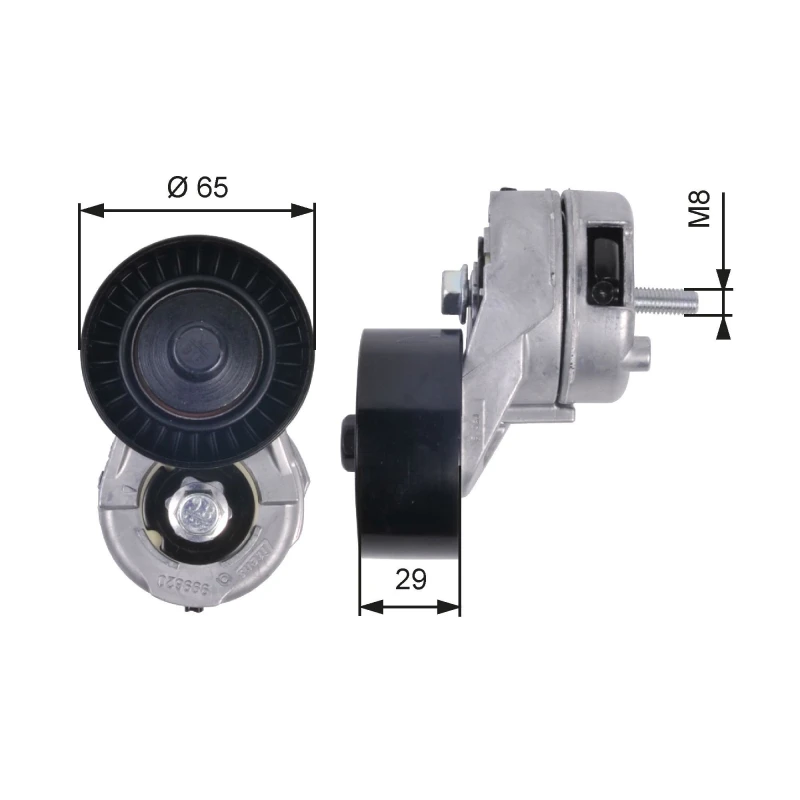 Image of GATES Tensioner pulley GATES T38356