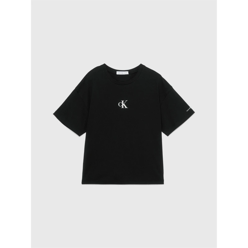 Image of Calvin Klein Jeans Kids Logo Boxy Regular Fit T-Shirt CK Black BEH female 14Y