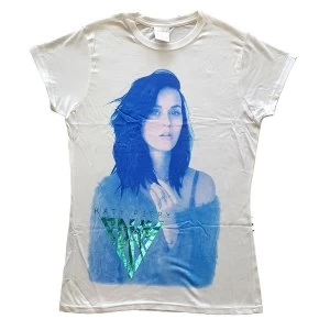 Image of Katy Perry - Hologram Ladies Large T-Shirt - White