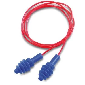 Image of Howard Leight Airsoft Corded Earplugs Blue Flip Top Box Pack 100 Pairs