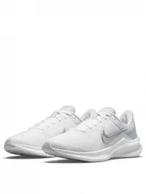 Image of Nike Downshifter 11, White/Silver, Size 4, Women