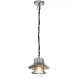 Image of Elstead Lighting - Elstead Copenhagen Outdoor Dome Wall Lamp Silver, IP44