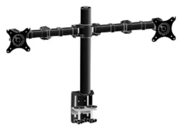 Image of iiyama DS1002C-B1 Dual Screen Desk Mount for Desktop Monitors - Black