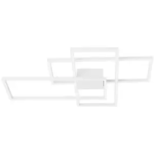 Image of Merano - Atlanta Integrated LED Semi Flush Light White Aluminium LED 55W 3550Lm 3000K