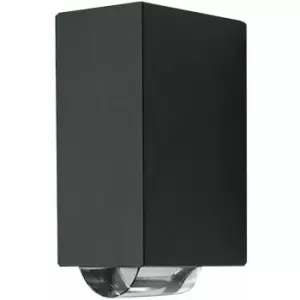 Image of Loops - Outdoor Twin Wall Light 2 Way or DIrectional Light Graphite LED 60W Outside
