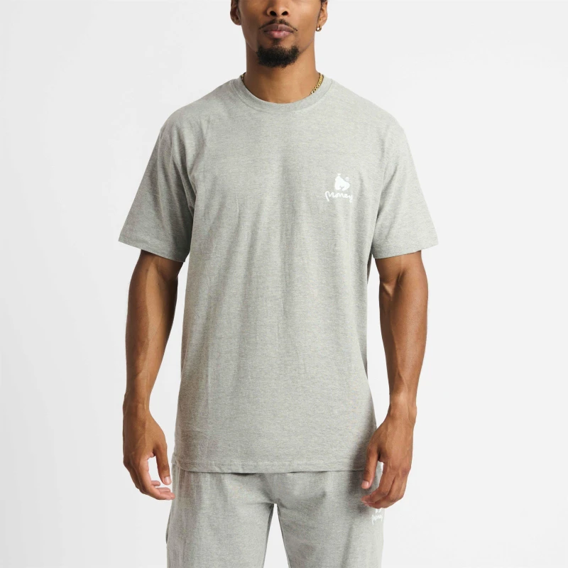 Image of Money Lounger Grey Melange 3 Pack T-Shirts Grey S