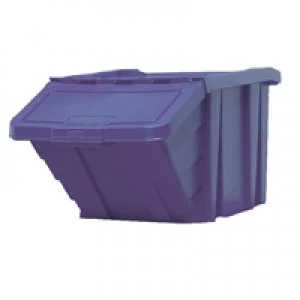 image of Slingsby VFM Blue Heavy Duty Recycle Storage Bin With Lid 369044