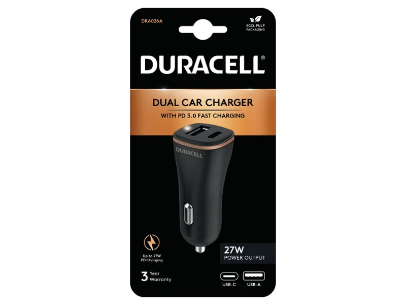 Image of Duracell DR6026A mobile device charger Mobile phone Black Cigar lighte