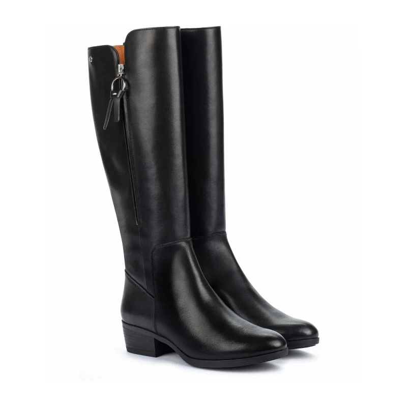 Image of Pikolinos Daroca Leather Calf Boots Black Women 40 (6.5)