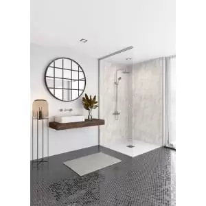 Image of Mermaid Elite Himalayan Marble Tongue & Groove Single Shower Panel 2420 x 600mm