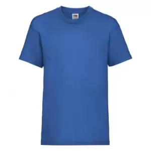 Image of Fruit Of The Loom Childrens/Kids Unisex Valueweight Short Sleeve T-Shirt (12-13) (Royal)