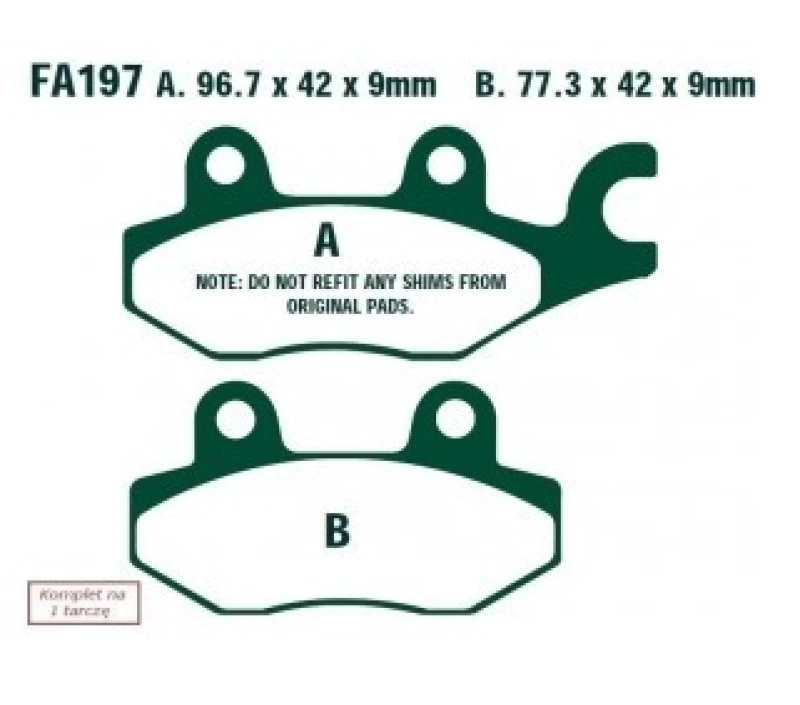 Image of EBC Brakes FA197 Brake pad set Brake Pad Set,disc brake (402)