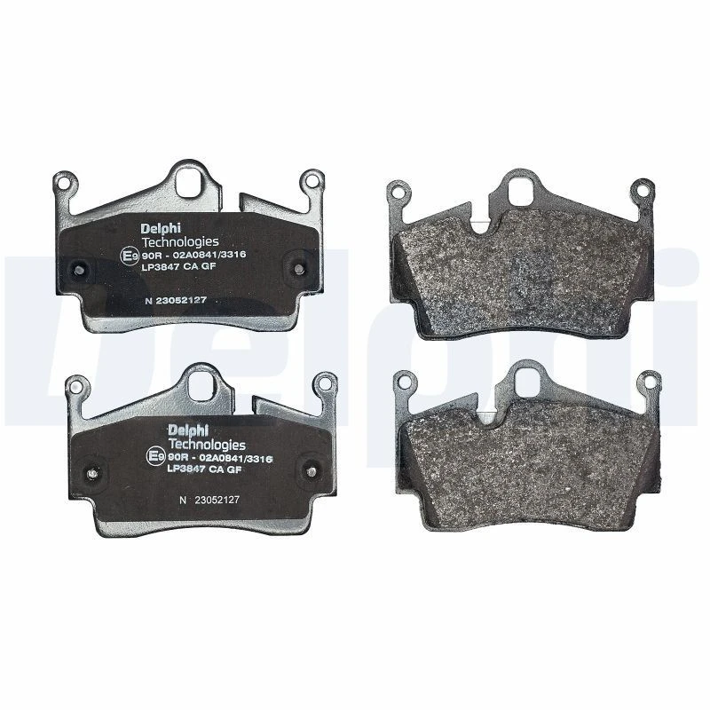 Image of DELPHI LP3847 Brake pad set without accessories, with anti-squeak plate Brake Pad Set,disc brake (402)