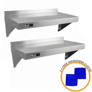 image of Kukoo - 2 x Stainless Steel Shelves 1400mm x 300mm