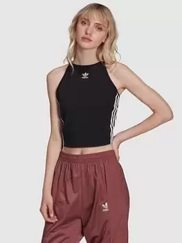 Image of adidas Originals Stripe Tank Top - Black, Size 14, Women
