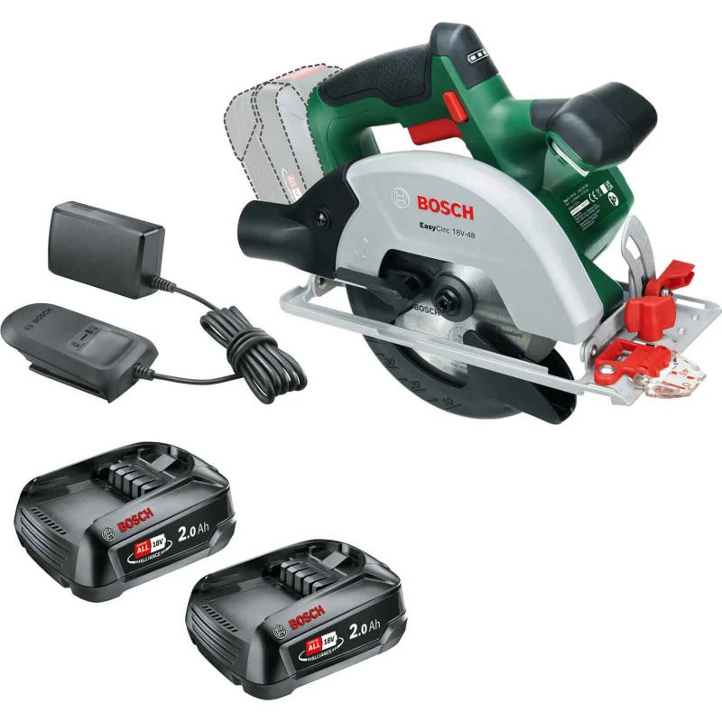 Image of Bosch EASYCIRC 18V-48 18v P4A Cordless Circular Saw 150mm 2 x 2ah Li-ion Charger No Case EASYCIRC 18V-48