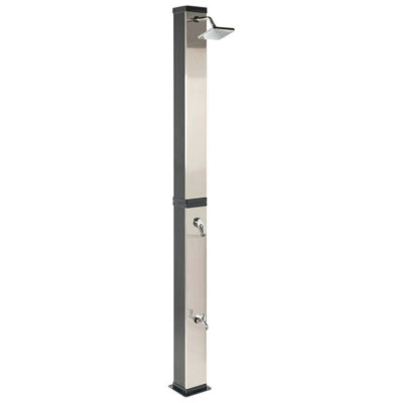 Image of Beliani Freestanding Outdoor Solar Shower Buenos Black