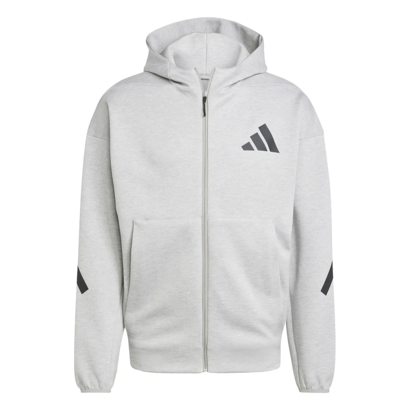 Image of adidas Z.N.E. Full-Zip Hooded Track Jacket Mens - Grey Grey XL