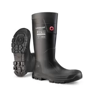 Image of Dunlop PUROFORT FIELDPRO FULL SAFETY BLACK SIZE 12 EU47 LJ2HD0112