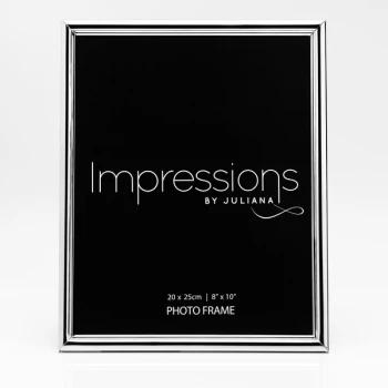 Image of 8" x 10" - Silver Plated Photo Frame with Bevelled Edge