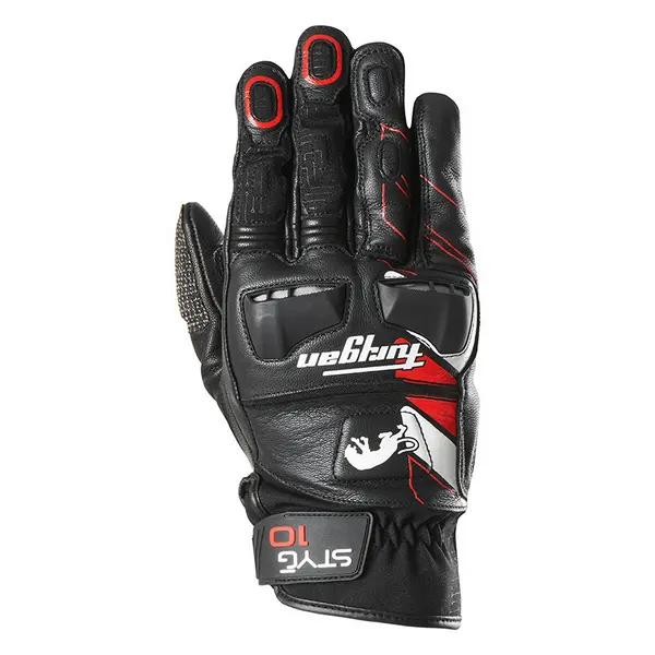 image of Furygan Styg10 Gloves Black White Red Size L