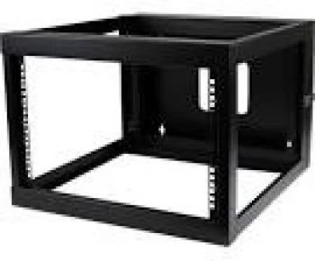 image of Startech 6u 22" Depth Hinged Open Frame Wall Mount Server Rack