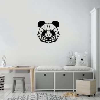 Image of Panda - Black Decorative Metal Wall Accessory