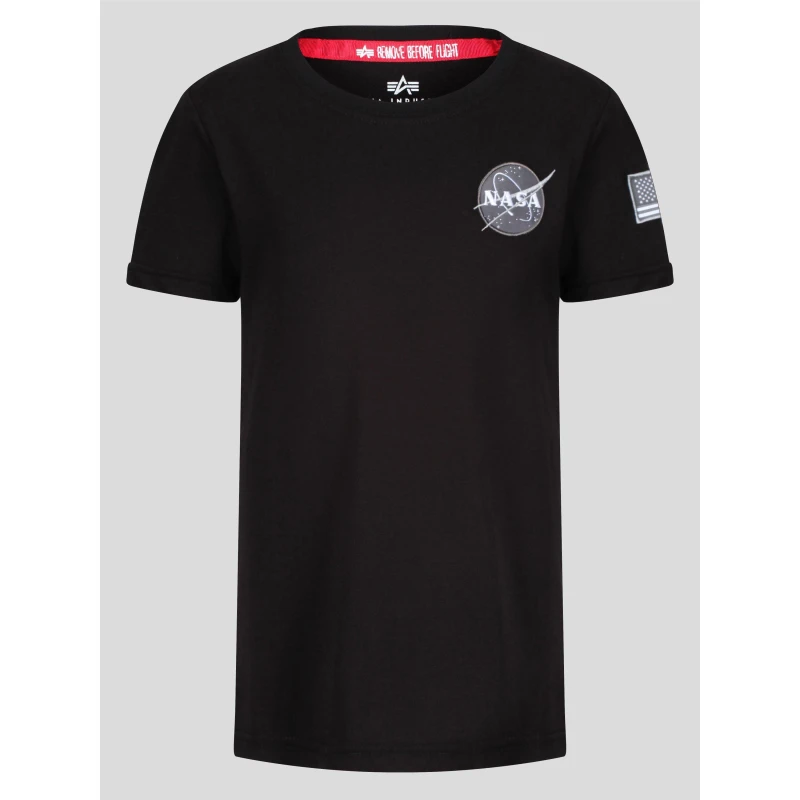 Image of Alpha Industries Space Shuttle T Shirt Black 03 male 9-10 Yrs