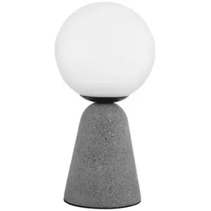 Image of Netlighting Merano Iqaluit Globe Table Lamp Grey Concrete, Opal Glass LED G9