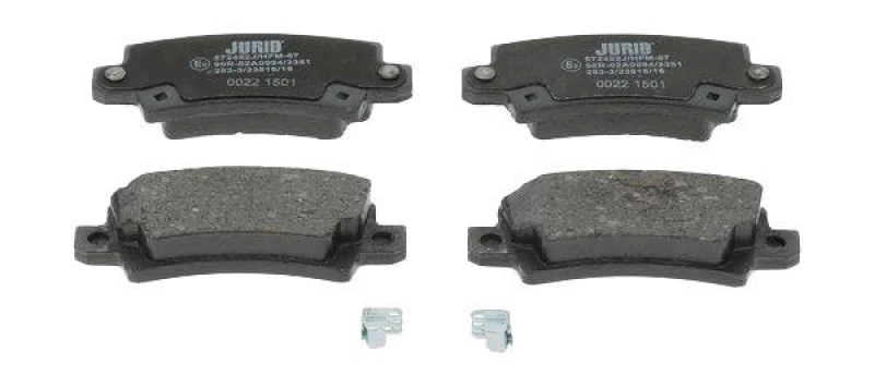 Image of JURID 572492J Brake pad set with acoustic wear warning, without accessories Brake Pad Set,disc brake (402)