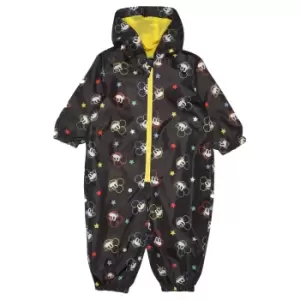 Image of Disney Girls Mickey Mouse Face Rain Suit (2-3 Years) (Black)