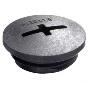 Image of Wiska 10061832 EVSG 20 Black Plastic Blind Plug M20