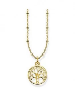 image of Thomas Sabo Gold Plated Sterling Silver Tree Of Love Pendant Necklace