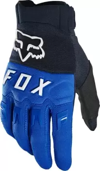 Image of FOX Dirtpaw Motocross Gloves, black-blue, Size XL, black-blue, Size XL