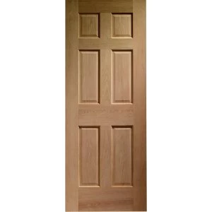 Image of Wickes Colonial External Oak Veneer Door 6 Panel 1981 x 838mm